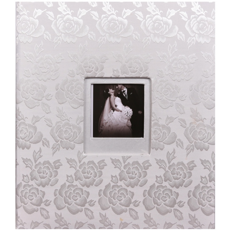 Svadobný fotoalbum na rožky WEDDING ROSES strieborný