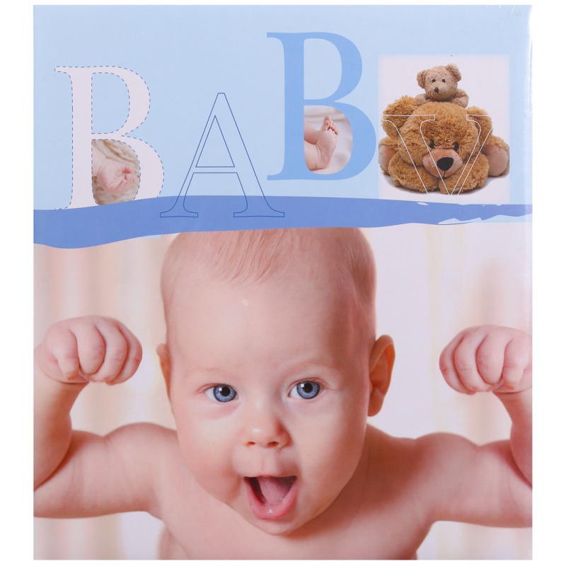 Detský fotoalbum na rožky BABY VITAL modrý