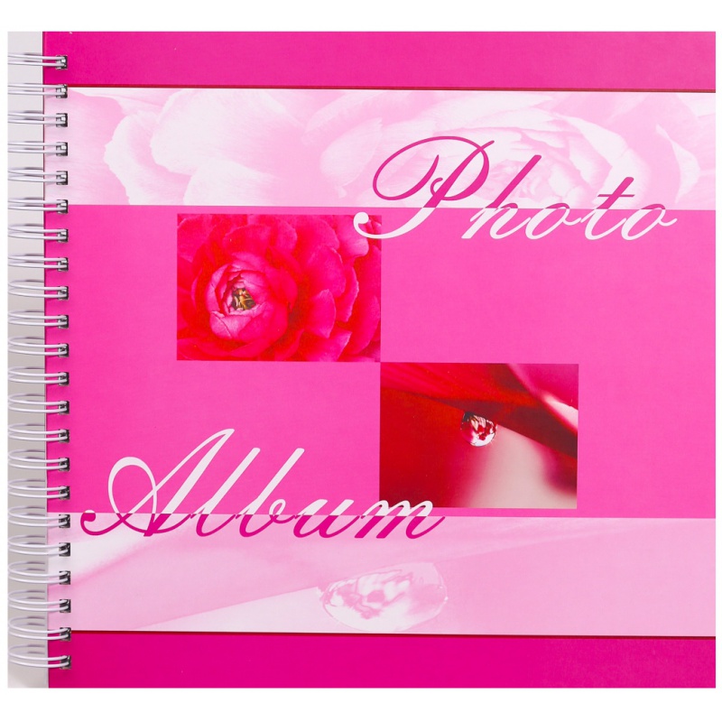 Špirálový fotoalbum na rožky SUMMER BREEZE 40 strán 30x30 ružový