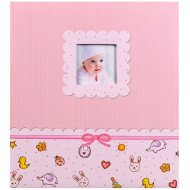 Detský fotoalbum na rožky YOUNG BABY ružový