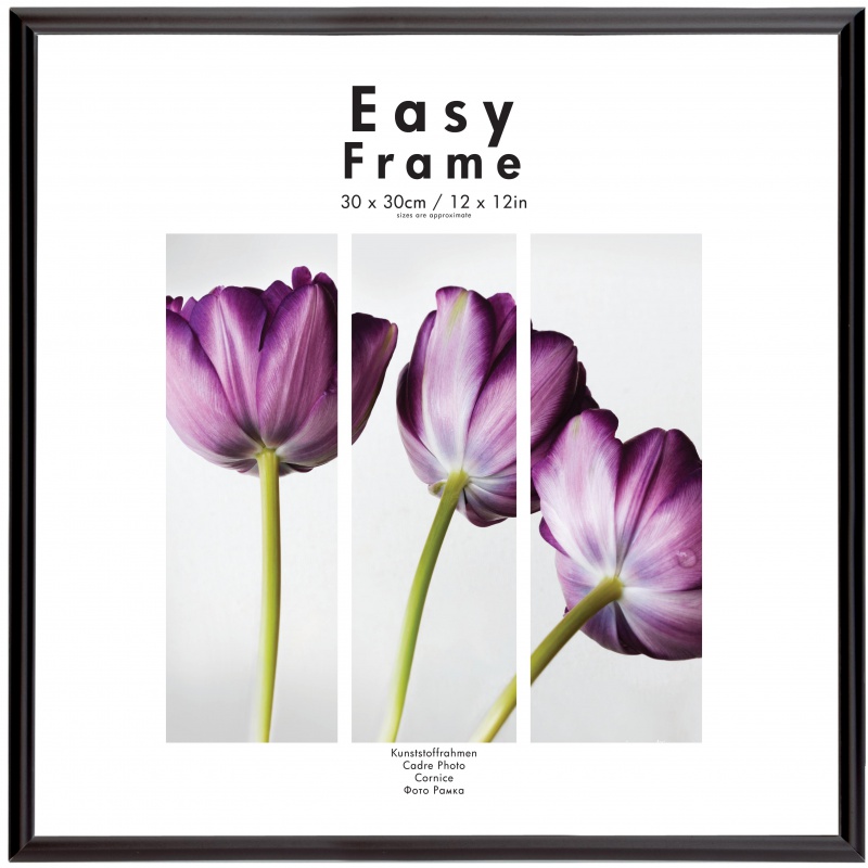 Čierny štvorcový fotorámik 30x30cm EASY Frame