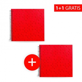 Akcia 1+1: Špirálový fotoalbum na rožky 30x30/40s. LE CLOU červený + druhý rovnaký fotoalbum zdarma