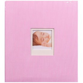 Akcia 1+1: Detský fotoalbum na rožky BAMBINIS ružový + Detský fotorámik na viac fotiek BPD ružový zdarma