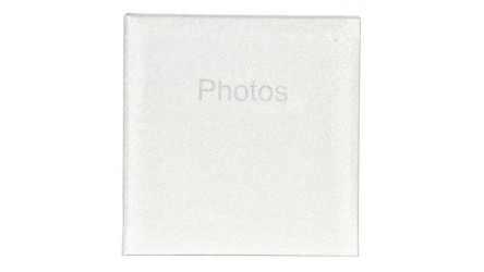 Svadobný fotoalbum 10x15/200 Glitter biely