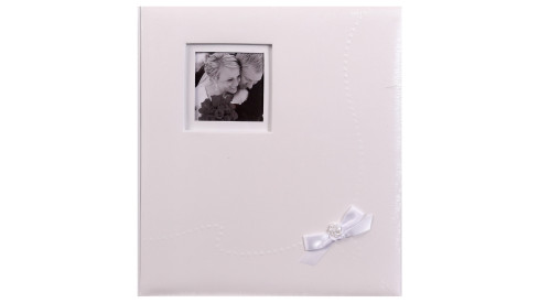 Svadobný fotoalbum na rožky WEDDING  KISS  29x32/60s. biely