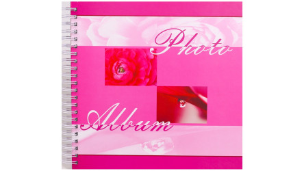 Špirálový fotoalbum na rožky SUMMER BREEZE  40 strán 30x30 ružový